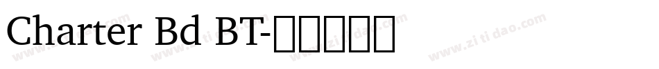 Charter Bd BT字体转换
